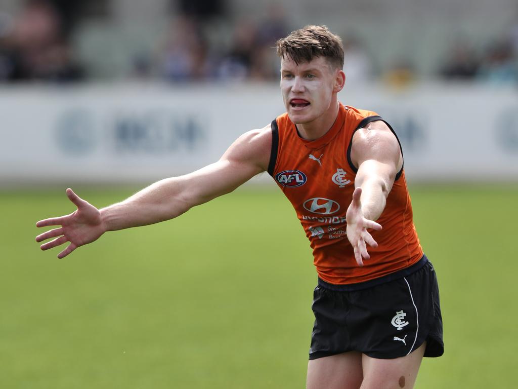 Sam Walsh at Carlton Football training at Ikon Park. Saturday, December 16, 2023. Picture: David Crosling