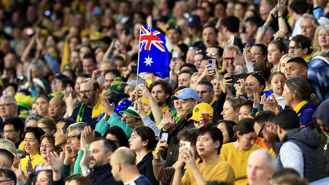 Fans at the FIFA WomenÃ&#149;s World Cup 3rd place playoff between Australia and Sweden at Suncorp Stadium in Brisbane. Pics Adam Head