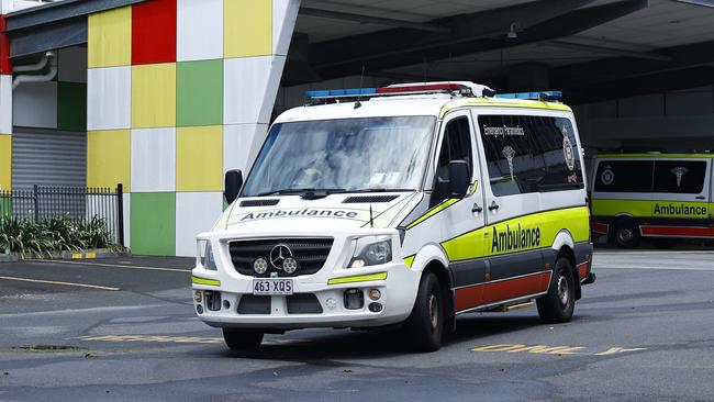 A Queensland Ambulance departs the emergency department of the Cairns Hospital on the Esplanade. Picture: Brendan Radke