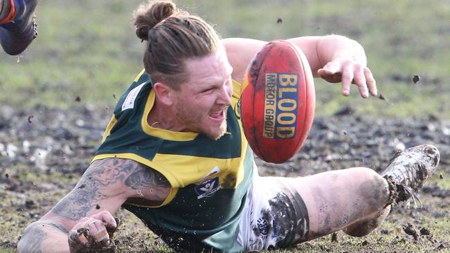 Senior Football GFL: Geelong West v Leopold. Leopold 14 Jai Thompson Picture: Mark Wilson