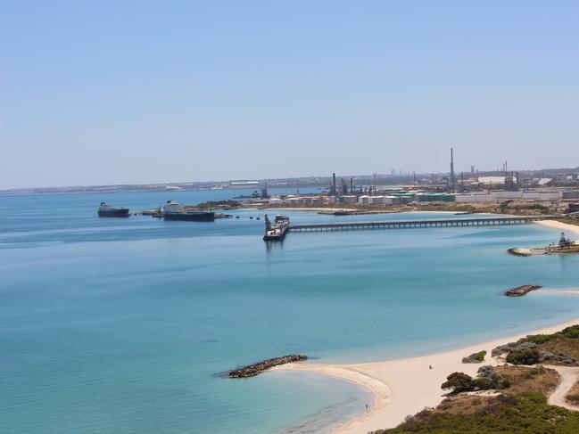 The ship is docked at Kwinana.