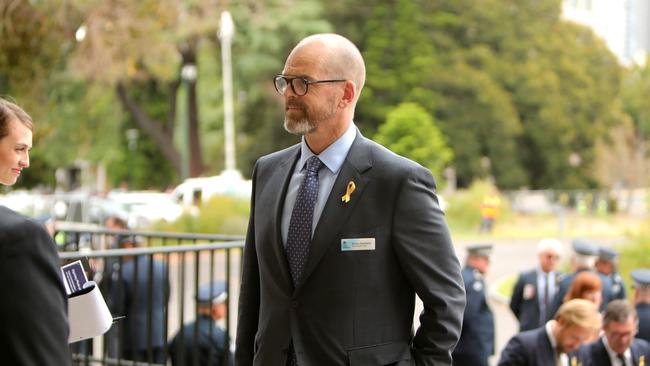 Former Victoria Police chief commissioner Simon Overland takes leave ahead of royal commission. Picture: Stuart McEvoy.