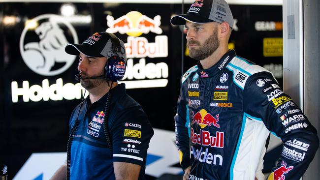 Shane van Gisbergen will start at the front of the grind in Sunday's race. Picture: Daniel Kalisz/Getty Images