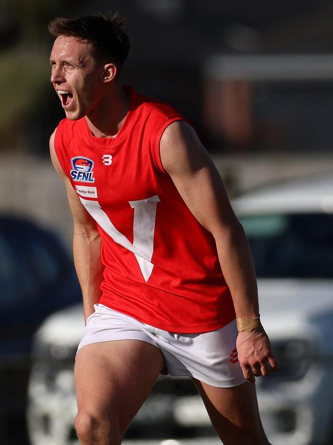 East Brighton star Sean Downie. Picture: Hamish Blair