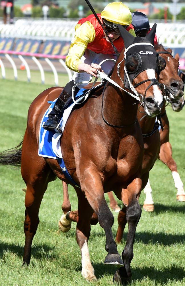 Delectation and James McDonald take out the Darley Classic. Picture: Jay Town