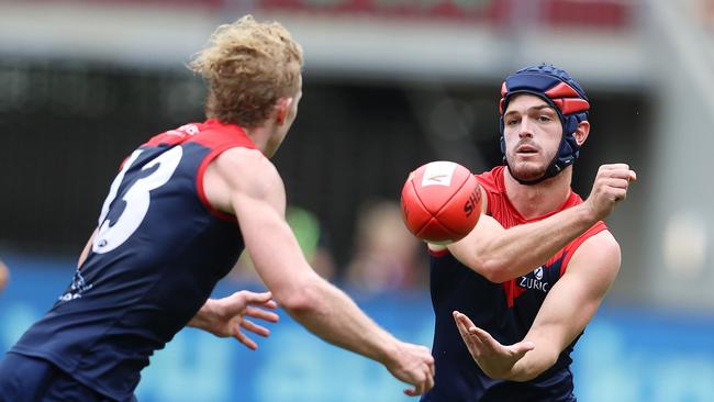 Key Demons Angus Brayshaw and Clayton Oliver. Picture: Michael Klein