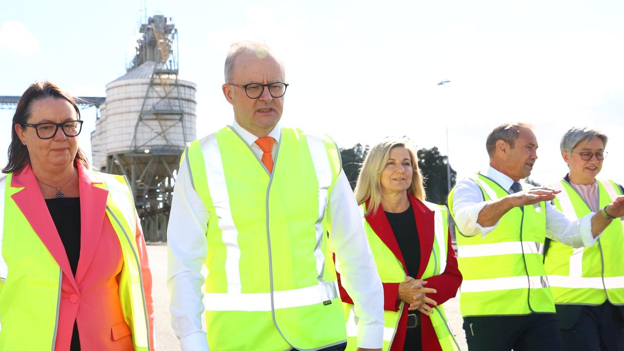 Anthony Albanese defended Ali France during a campaign stop in Perth on Thursday. Picture: Mark Stewart / NewsWire