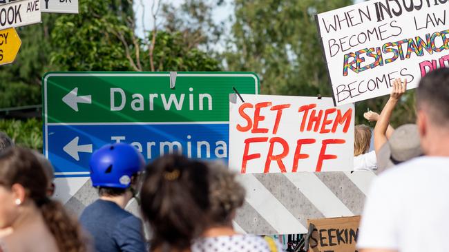 A group of 15 refugees have been detained in a Darwin hotel for the past 12 months. Picture: Che Chorley