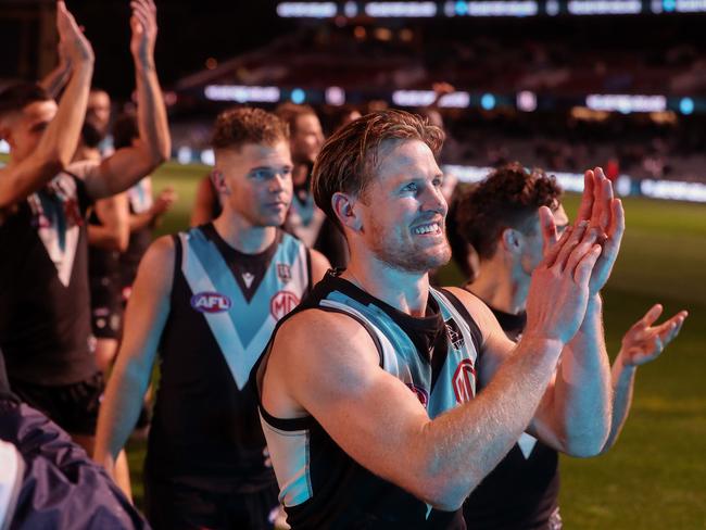 The Power will be able to thank a capacity crowd if they turn out to Adelaide Oval in force. Picture: AFL Photos/Getty Images