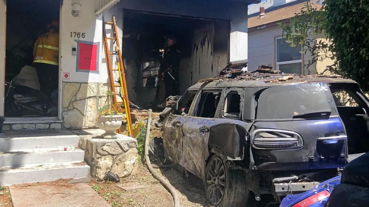 The home and Heche's car were destroyed. Picture: GoFundMe