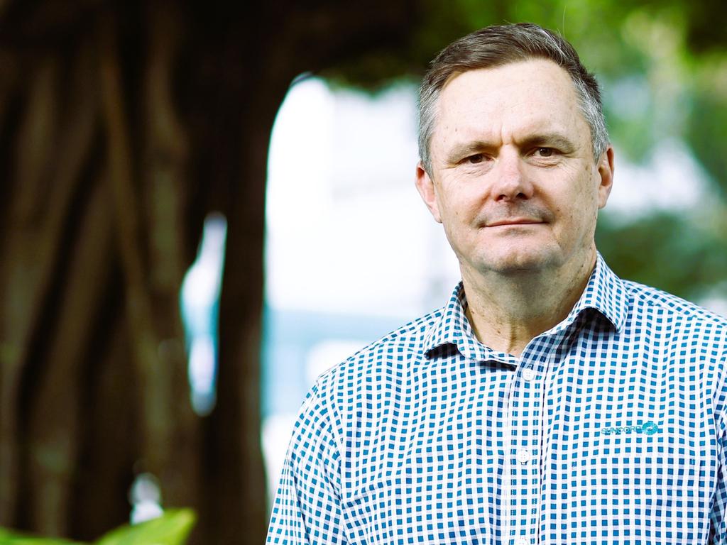 Suncorp CEO Steve Johnston in North Queensland earlier this year. The home of the North Queensland Cowboys will soon become the new second Queensland home of Suncorp, with the insurer today announcing the location of a new office hub in Townsville, creating jobs for an extra 120 people in the region. Picture: Brendan Radke