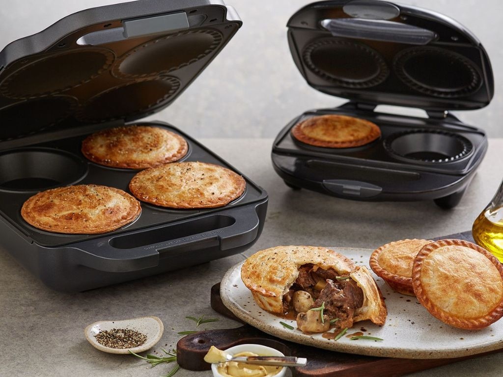 Dish up delicious 'fakeaway' with a pie maker. Picture: Sunbeam.