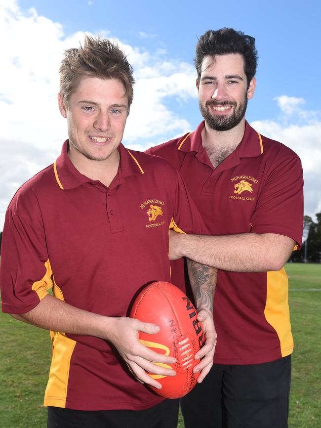 Nunawading co-captains Marty Lambe and Luke Bogdan. Picture: Chris Eastman