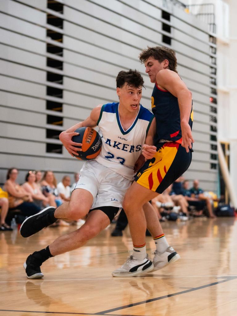 Lake Ginninderra dynamo Cameron Pender in action at the Australian Basketball Schools Championships. Picture: Nelson Kahler