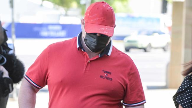 Mark Stephen Allen leaves the Adelaide Magistrates Court after an earlier appearance. Picture: NCA NewsWire/Brenton Edwards