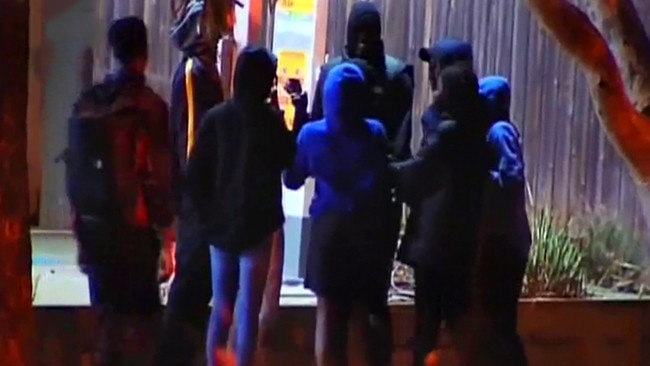 The teen riot in Taylors Hill. Picture: 7 News