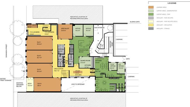 Floor plans for the redevelopment of ET Australia school at Gosford