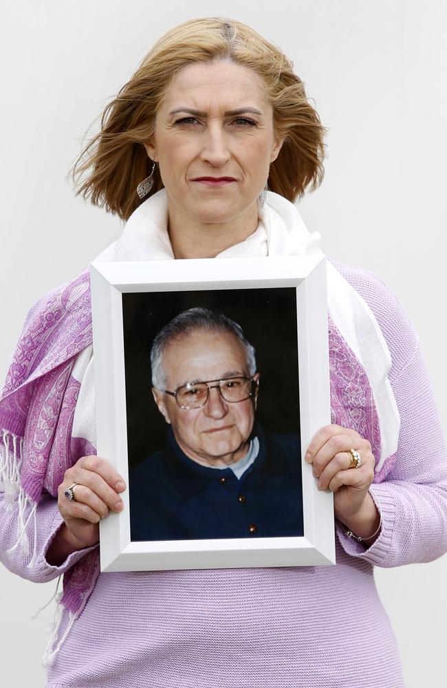 Sharon Woodward and her dad, Sam Scicluna. Picture: David Caird