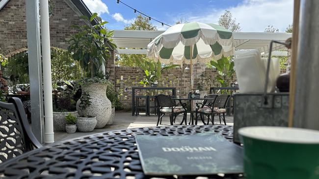 On-trend sage green is featured throughout the outdoor areas of The Doonan. Picture: Letea Cavander