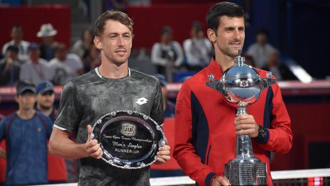 Coming second place to Novak Djokovic.