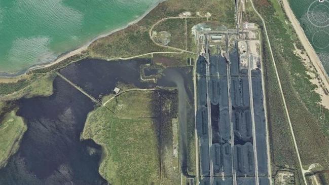 Abbot Point coal terminal and Caley Valley Wetlands after cyclone Debbie. Picture: NewsCorp.