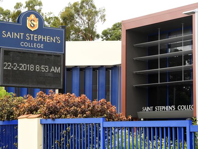 Saint Stephen's College at Upper Coomera, Gold Coast, Thursday, February 22, 2018. Six boys were taken to Gold Coast University hospital yesterday after they were found to be unwell after taking an unknown substance. (AAP Image/Dave Hunt) NO ARCHIVING