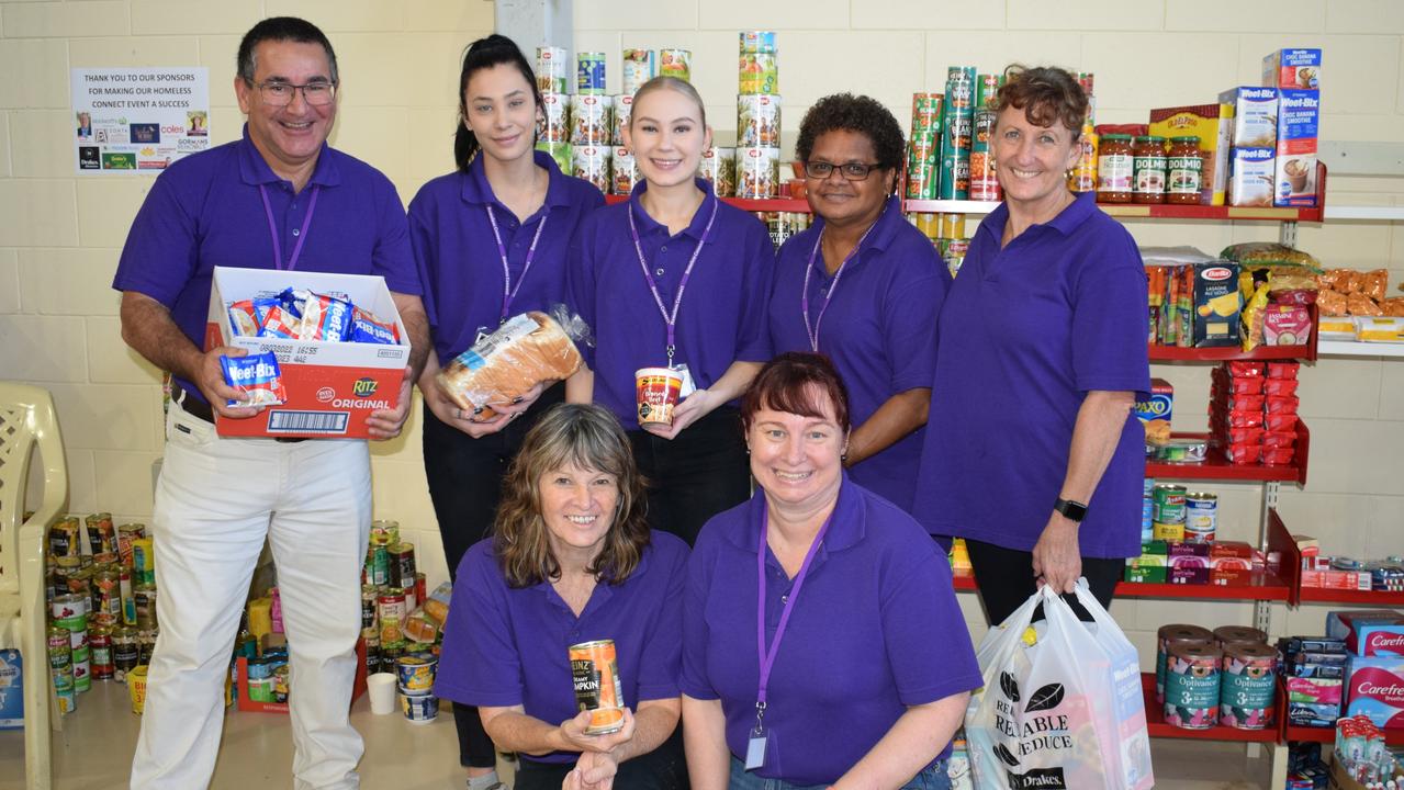 Councillor Drew Wickerson with the Community Services Rockhampton Regional Council team at Homeless Connect 2022 at Rockhampton Showgrounds on May 19. Picture: Aden Stokes