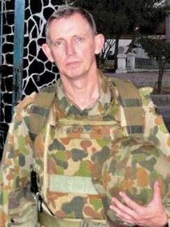 Catherine McGregor as Lieutenant Colonel Malcolm McGregor prior to her transition in 2012.