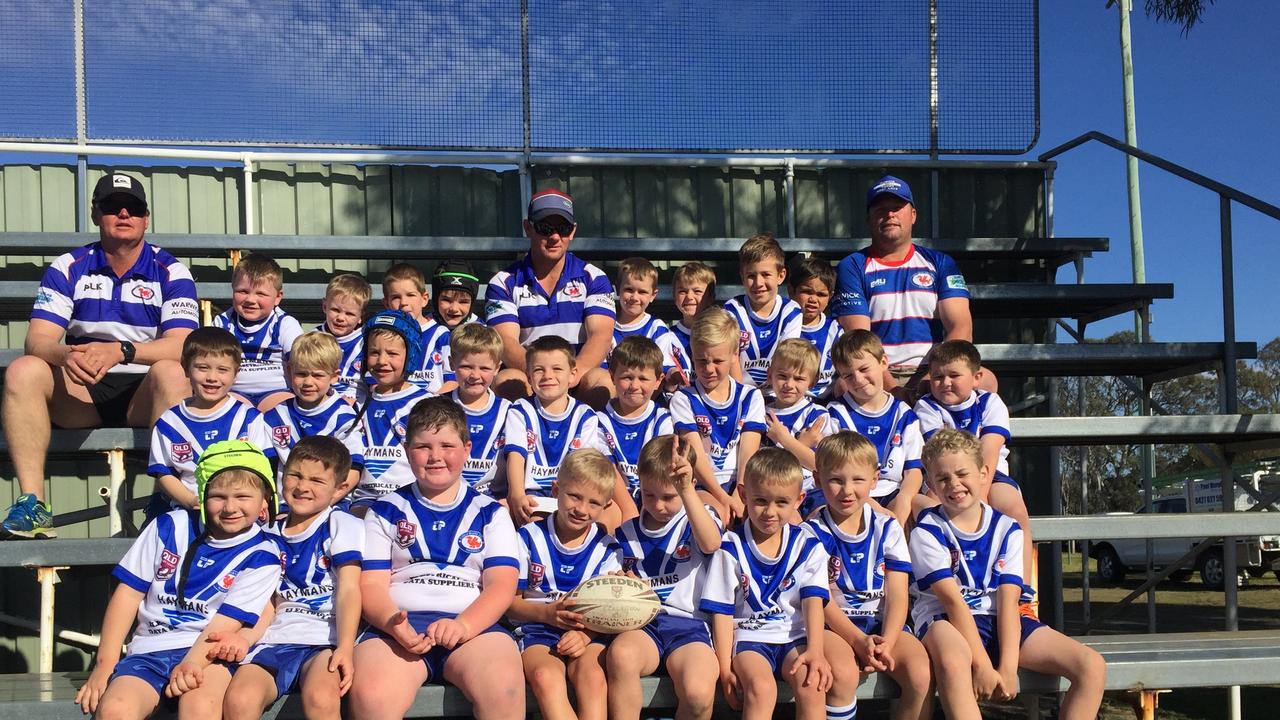 The Collegians under-7 players in this season's Warwick and District Junior Rugby League.