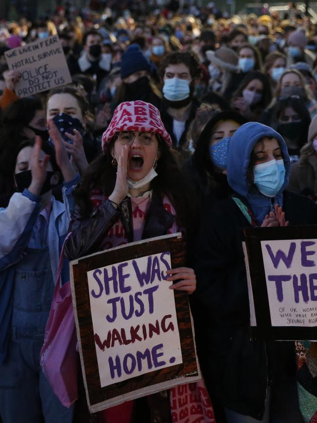 Vigils were held across the United Kingdom for Everard in the wake of her murder. Picture: Hollie Adams/Getty Images