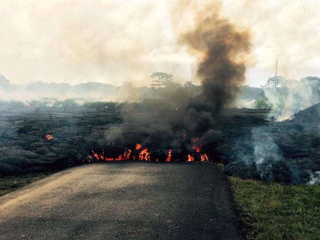 The lava flow from Kilauea Volcano. AP Photo/U.S. Geological Survey