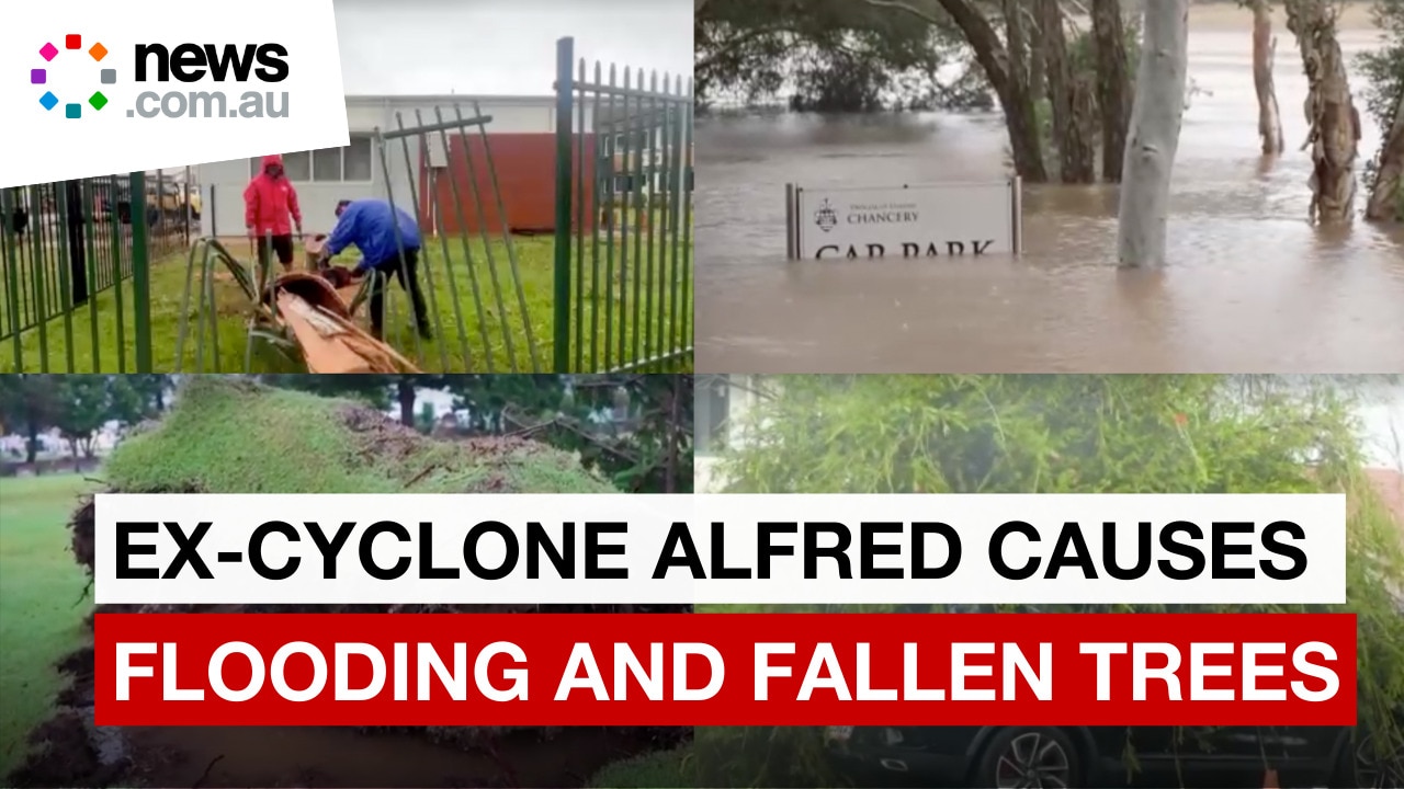 Ex-Cyclone Alfred causes flooding and fallen trees