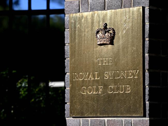 SYDNEY, AUSTRALIA - NewsWire Photos, AUGUST, 17, 2021: Signage is at The Royal Sydney Golf Club in Sydney. Picture: NCA NewsWire/Bianca De Marchi