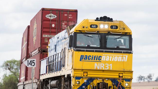 Pacific National's double stacked freight trains. Supplied: Pacific National.