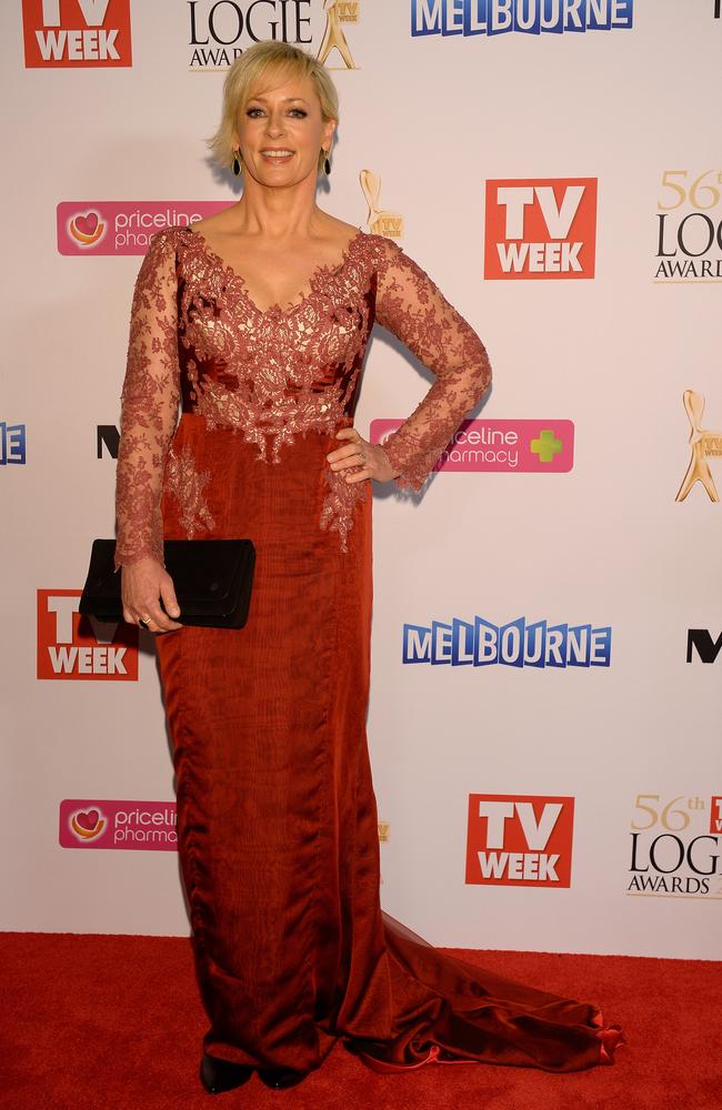 Red carpet glamour ... Amanda Keller during the 2014 Logie Awards. Picture: Jason Edwards