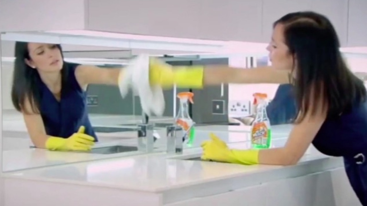 She cleans her mirror splash back at least 50 times a day. Picture: Channel 4.