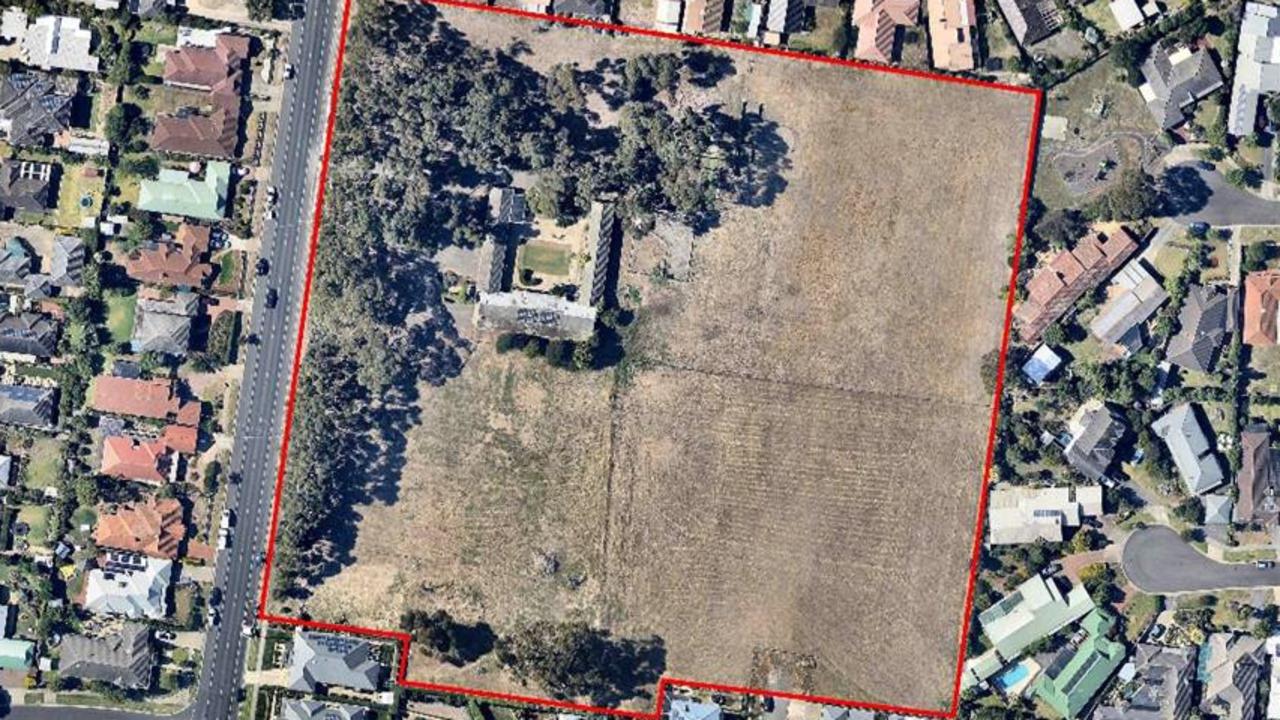 An aerial image of the 3.2ha Highton site where Ryman Healthcare plans to build a $100 million retirement village.