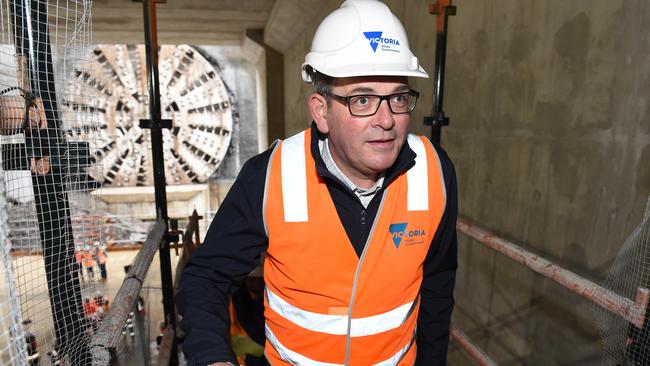 MELBOURNE, AUSTRALIA - NewsWire Photos, MAY 7, 2023. Premier Dan Andrews at the Westgate Tunnel construction site. Picture: NCA NewsWire / Josie Hayden