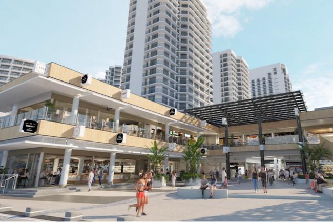 Artist impression of the proposed redevelopment of the Paradise Centre in Surfers Paradise on the Gold Coast.