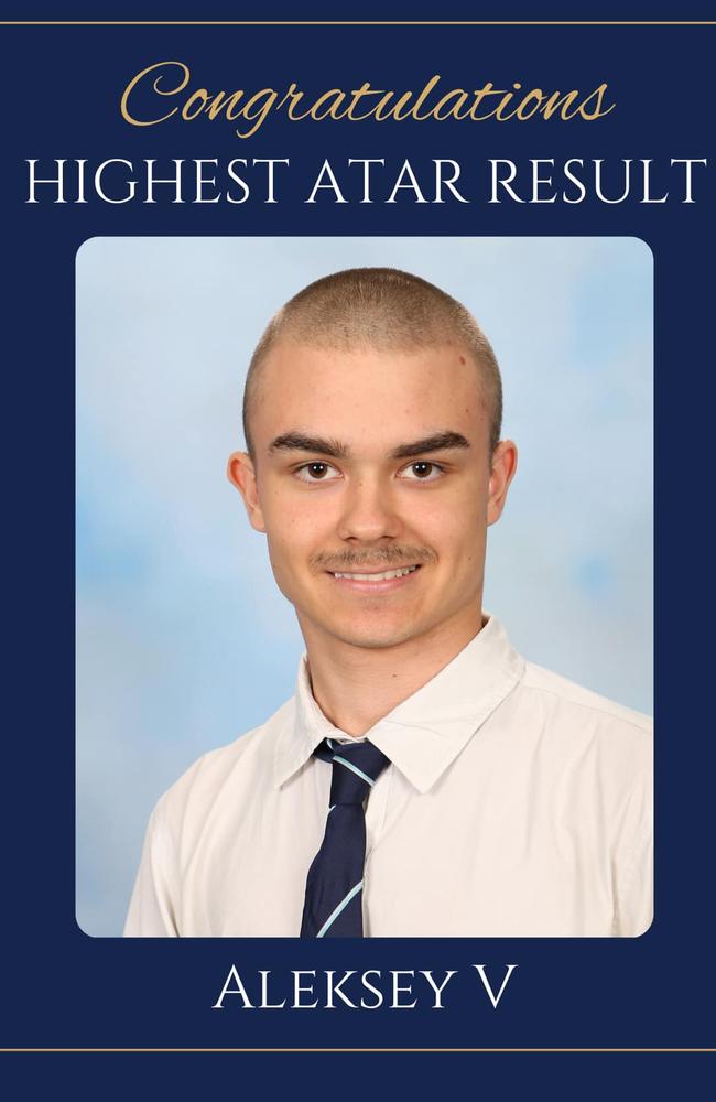 Caloundra State High School student Aleksey V. Photo: social media