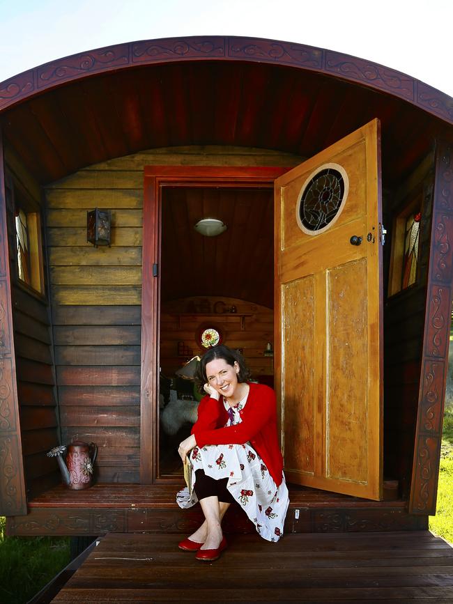 Danielle Wood and her gypsy caravan.