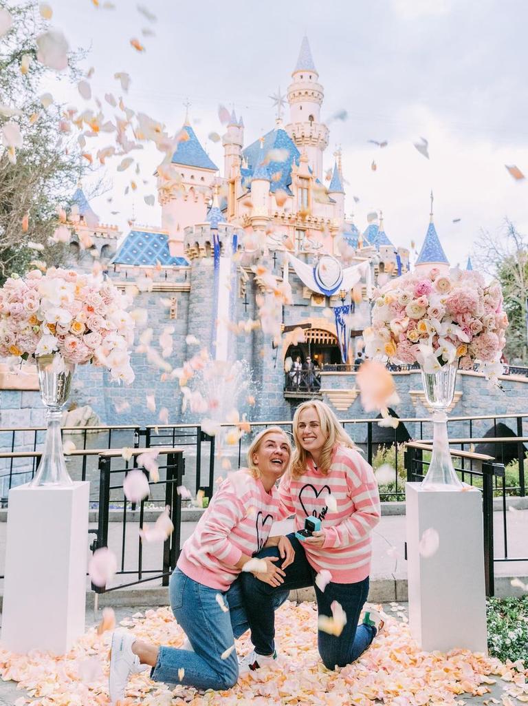 Wilson proposed to her partner at Disneyland last month. Source: Instagram