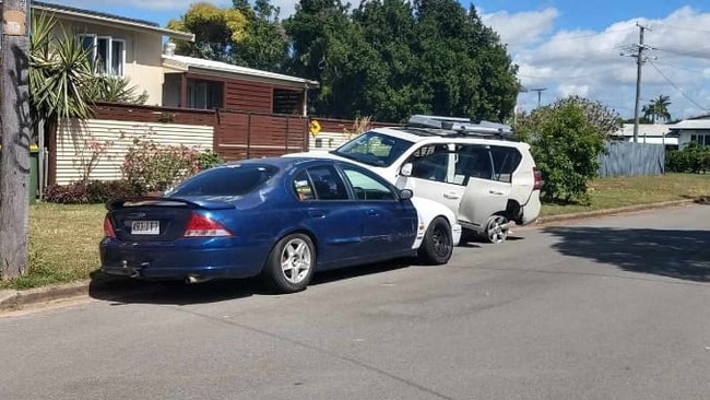 A prado was dumped on Paskin Street, Vincent. Offenders allegedly then carjacked another vehicle.