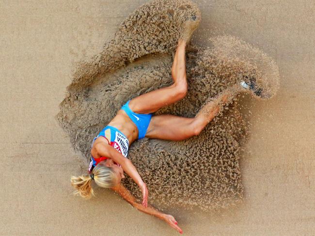 Klishina will hit the sand in Rio, holding the hopes of a nation in her hands. Picture: Getty Images