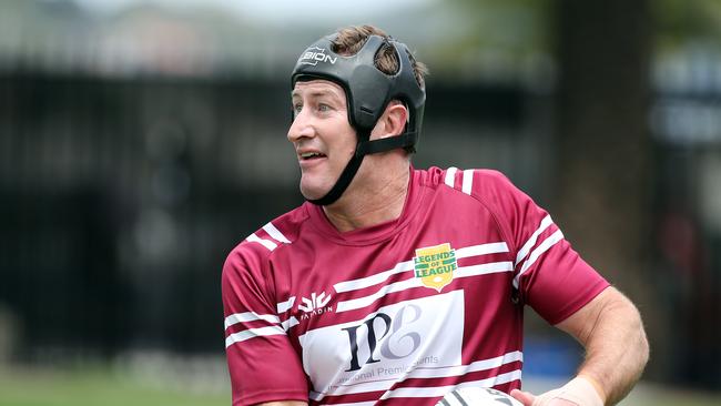 SUNDAY TELEGRAPH – Pictured is Steve Menzies, during the Manly vs Barbarians match at the Legends of League Tournament at Central Coast Stadium today. Picture: Tim Hunter.