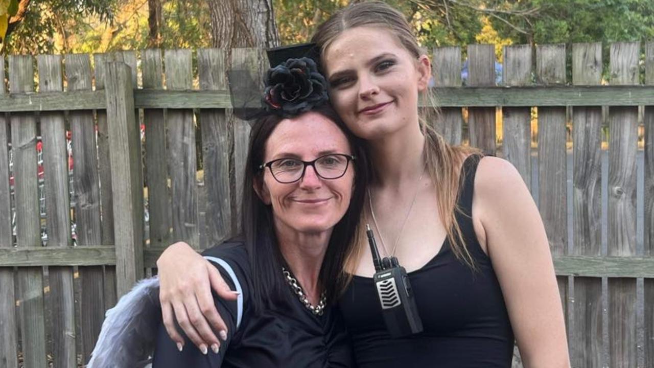 Pheobe Bishop with her mother Kylie Johnson. Picture Facebook