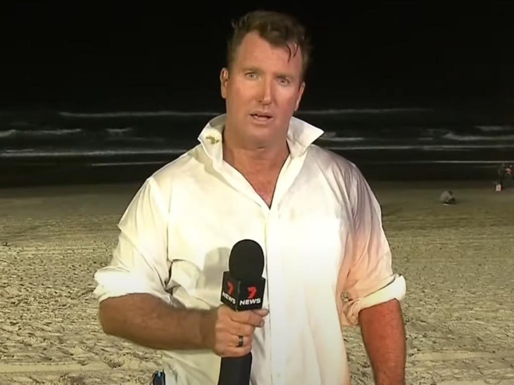 Paul Burt giving his final report for the network, saying 