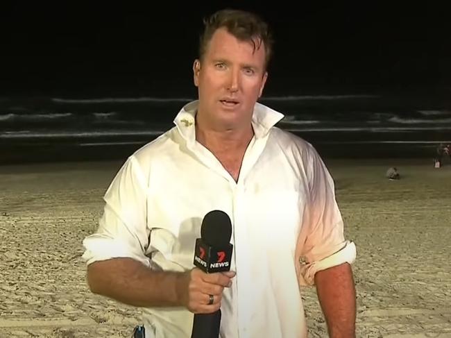 Paul Burt giving his final report for the network, saying 