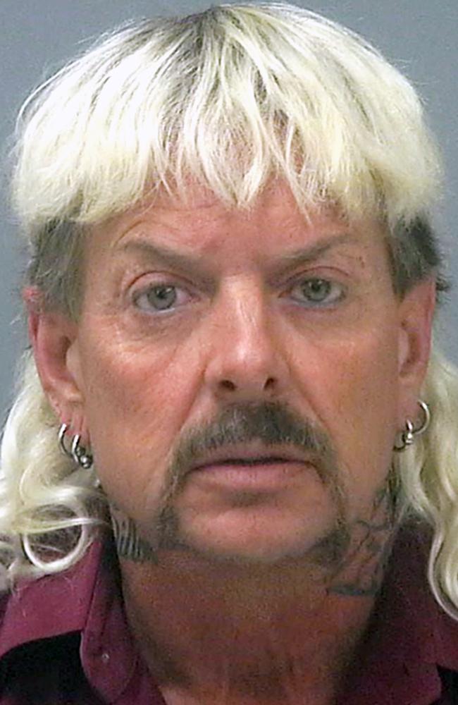 Joe Exotic was convicted in an unsuccessful murder-for-hire plot against Carole Baskin. Picture: Santa Rosa County Jail via AP.