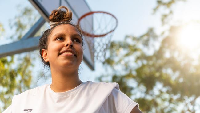 Adelaide and Darwin basketball product Ambah Kowcun is a sophomore at the North Dakota State College of Science. Picture: Che Chorley